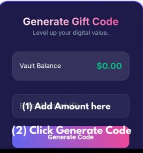 How to generate value code on Lotsvia