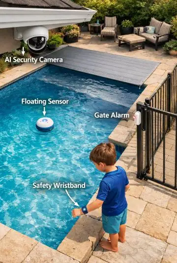 Smart Home Security Devices for swimming Pools