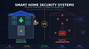 Read more about the article Smart Home Security Systems: Physical Protection vs Digital Vulnerabilities